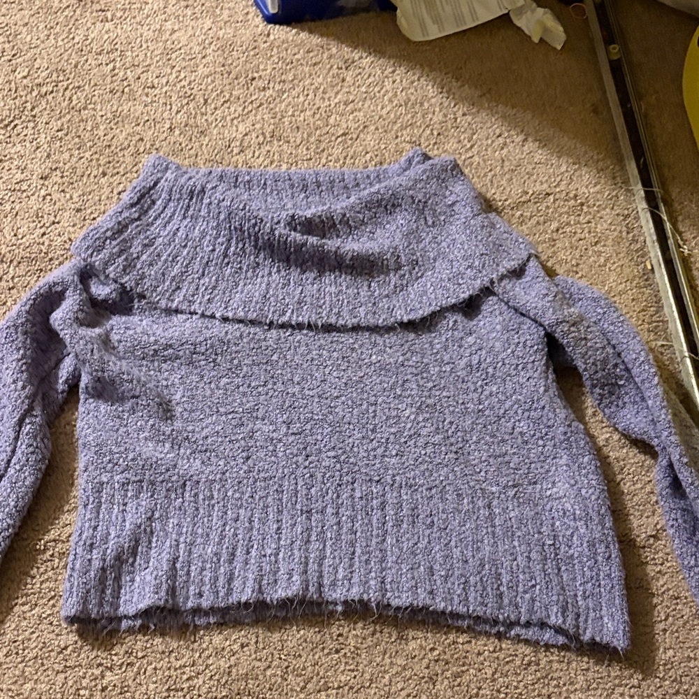 Donating soon Mudd Off-Shoulder Sweater in Soft Purple